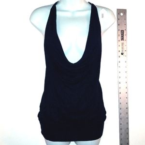 M/L - WET SEAL – COWL NECK BLOUSE - BLACK